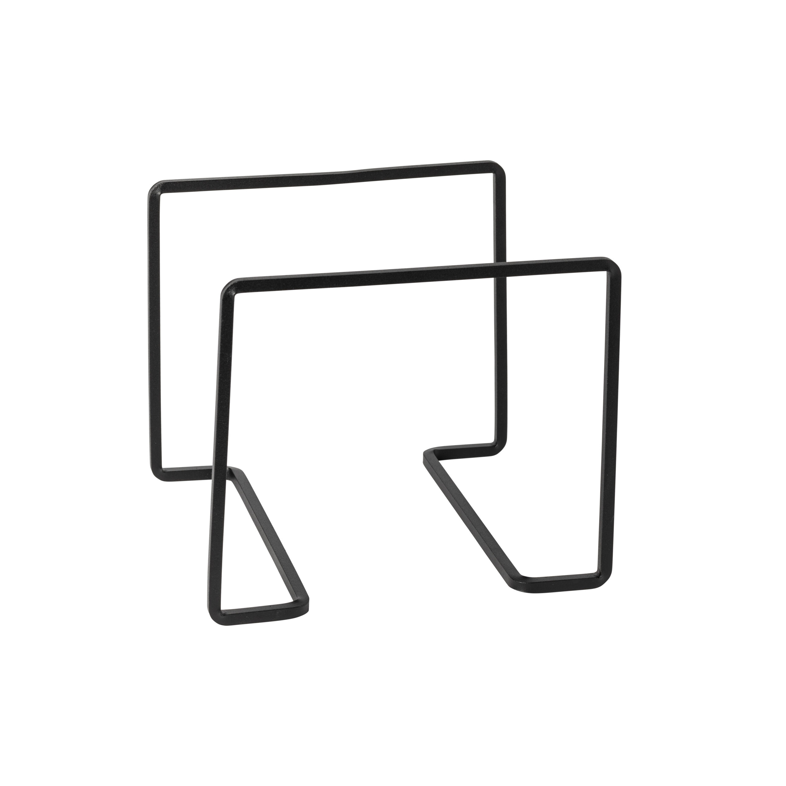 מעמד דקורטיבי שחור מרובע