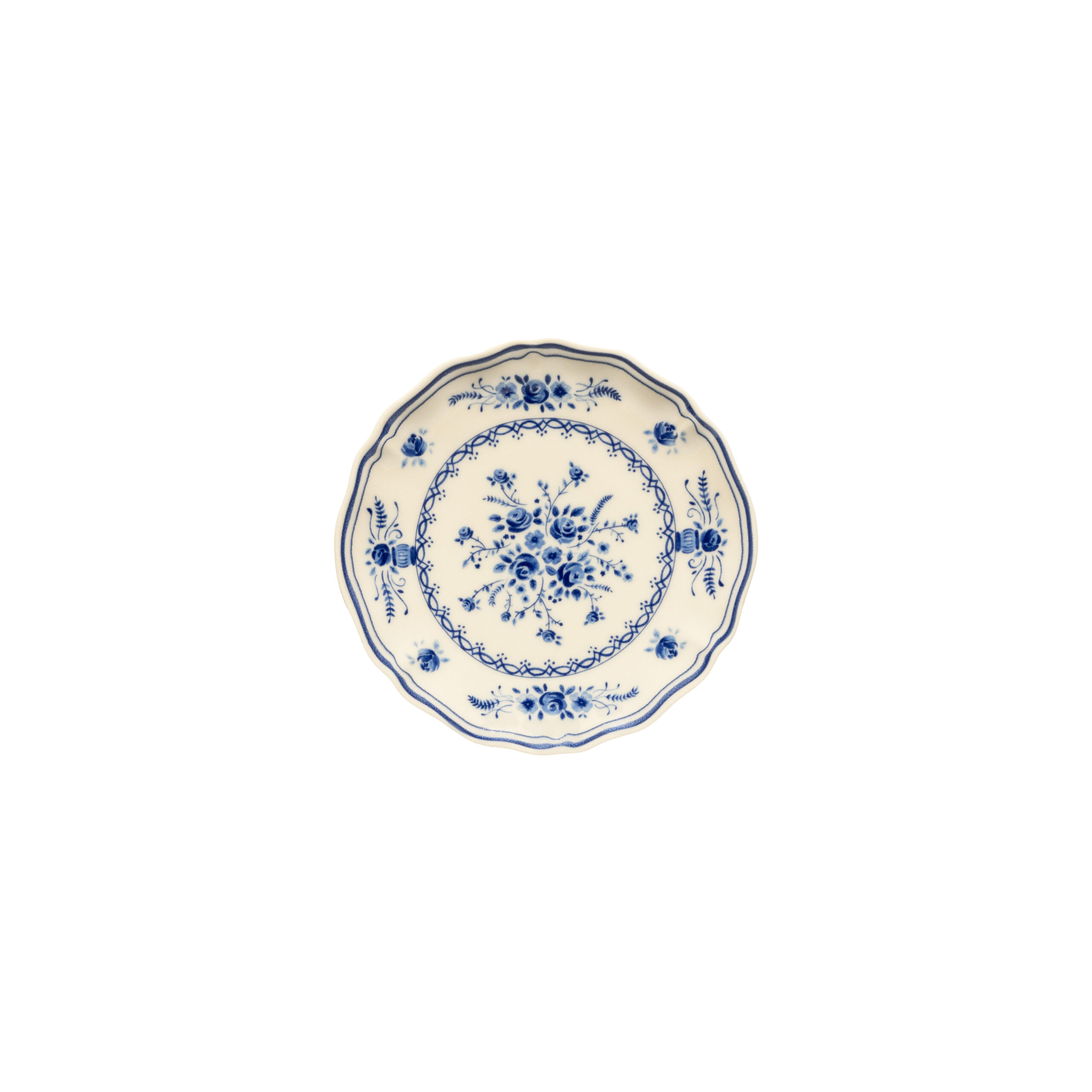 צלחת וילה 17 ס"מ - בג'/כחול